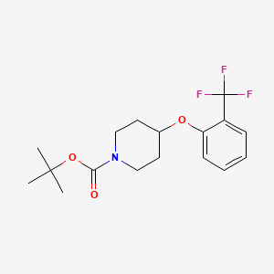 molecular formula C17H22F3NO3 B1394286 Tert-butyl 4-(2-(trifluoromethyl)phenoxy)piperidine-1-carboxylate CAS No. 921605-76-7