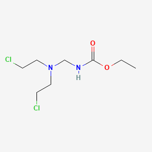 molecular formula C8H16Cl2N2O2 B13942873 Carbamic acid, N-bis(2-chloroethyl)aminomethyl-, ethyl ester CAS No. 58050-43-4