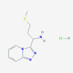 1-([1,2,4]Triazolo[4,3-a]pyridin-3-yl)-3-(methylthio)propan-1-amine hydrochloride