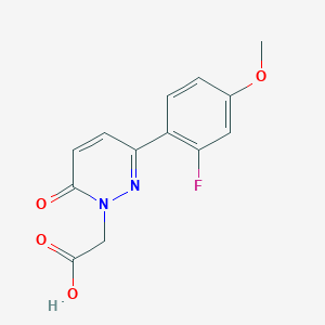 molecular formula C13H11FN2O4 B1394291 [3-(2-氟-4-甲氧基苯基)-6-氧代吡啶并[1(6H)-基]乙酸 CAS No. 1225134-66-6