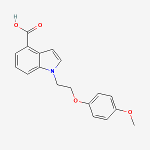 molecular formula C18H17NO4 B13942918 1-[2-(4-Methoxy-phenoxy)-ethyl]-1h-indole-4-carboxylic acid 