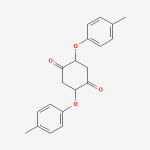 molecular formula C20H20O4 B13942933 2,5-Bis(4-methylphenoxy)cyclohexane-1,4-dione CAS No. 64011-60-5