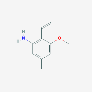 molecular formula C10H13NO B13942957 2-Ethenyl-3-methoxy-5-methylaniline CAS No. 360060-16-8