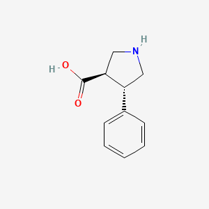 molecular formula C11H13NO2 B1394297 (3R,4S)-4-Phenylpyrrolidine-3-carboxylic acid CAS No. 652971-46-5