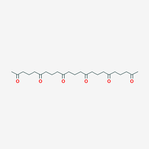 molecular formula C23H36O6 B13942989 2,6,10,14,18,22-Tricosanehexone CAS No. 55110-18-4