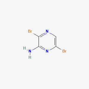 molecular formula C4H3Br2N3 B1394299 3,6-二溴吡嗪-2-胺 CAS No. 957230-70-5