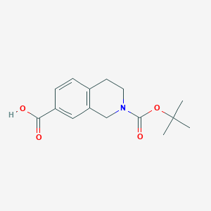 molecular formula C15H19NO4 B139430 2-(Tert-butoxycarbonyl)-1,2,3,4-tetrahydroisoquinoline-7-carboxylic acid CAS No. 149353-95-7