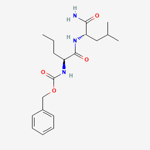 molecular formula C19H29N3O4 B1394300 N-[(苯甲氧羰基)]-L-正缬氨酰-L-亮氨酰胺 CAS No. 196600-89-2