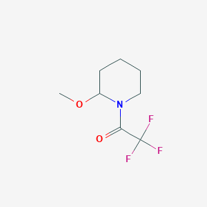 molecular formula C8H12F3NO2 B13943033 2,2,2-Trifluoro-1-(2-methoxypiperidin-1-yl)ethan-1-one CAS No. 69001-21-4