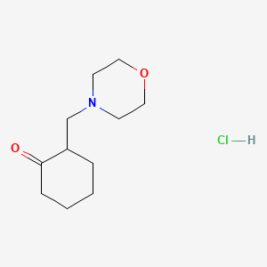 molecular formula C11H20ClNO2 B13943061 Cyclohexanone, 2-(morpholinomethyl)-, hydrochloride CAS No. 37408-97-2