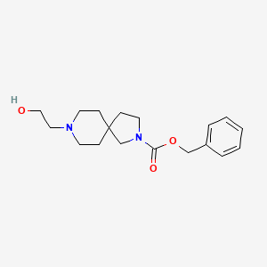 molecular formula C18H26N2O3 B13943083 Benzyl 8-(2-hydroxyethyl)-2,8-diazaspiro[4.5]decane-2-carboxylate 