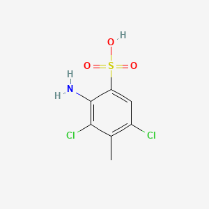 molecular formula C7H7Cl2NO3S B13943086 Benzenesulfonic acid, 2-amino-3,5-dichloro-4-methyl- CAS No. 51750-32-4