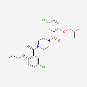 molecular formula C26H32Cl2N2O4 B1394309 1,4-Bis(5-chloro-2-isobutoxybenzoyl)piperazine CAS No. 882864-19-9