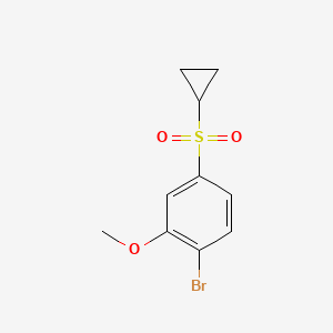 molecular formula C10H11BrO3S B13943110 1-Bromo-4-(cyclopropylsulfonyl)-2-methoxybenzene 