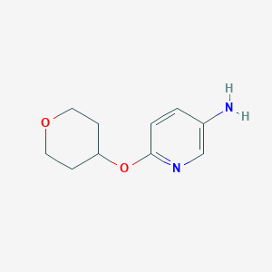 molecular formula C10H14N2O2 B1394314 6-(Tetrahydro-2H-pyran-4-yloxy)pyridin-3-amine CAS No. 1180133-65-6