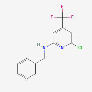 molecular formula C13H10ClF3N2 B1394315 N-苄基-6-氯-4-(三氟甲基)吡啶-2-胺 CAS No. 1053659-65-6
