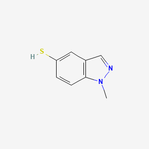 molecular formula C8H8N2S B13943160 1-Methyl-1h-indazole-5-thiol CAS No. 1072433-60-3