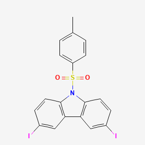 molecular formula C19H13I2NO2S B13943164 3,6-Diiodo-9-tosyl-9H-carbazole CAS No. 551951-03-2