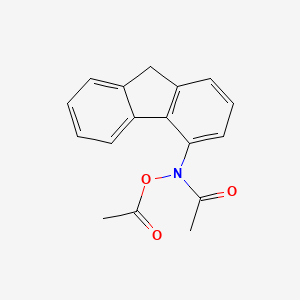 molecular formula C17H15NO3 B13943177 N-(Fluoren-4-yl)acetohydroxamic acetate CAS No. 55080-20-1