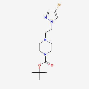 molecular formula C14H23BrN4O2 B1394319 tert-Butyl 4-[2-(4-Bromo-1H-pyrazol-1-yl)ethyl]piperazine-1-carboxylate CAS No. 877401-28-0