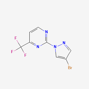 molecular formula C8H4BrF3N4 B1394321 2-(4-Bromo-1H-pyrazol-1-yl)-4-(trifluoromethyl)pyrimidine CAS No. 1215458-83-5