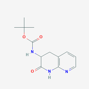 molecular formula C13H17N3O3 B13943254 Tert-butyl (2-oxo-1,2,3,4-tetrahydro-1,8-naphthyridin-3-yl)carbamate 