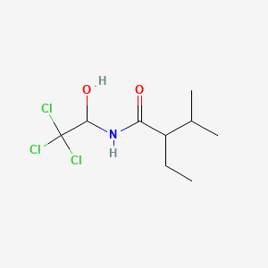 molecular formula C9H16Cl3NO2 B13943332 N-(alpha-Hydroxy-beta-trichloro)ethyl-2-isopropylbutyramide CAS No. 64037-69-0