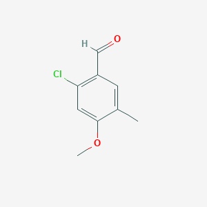 molecular formula C9H9ClO2 B13943343 2-Chloro-4-methoxy-5-methylbenzaldehyde 