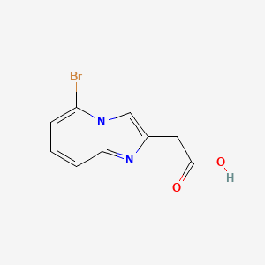 molecular formula C9H7BrN2O2 B1394336 (5-Bromoimidazo[1,2-a]pyridin-2-yl)acetic acid CAS No. 1215319-22-4