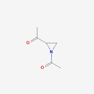 molecular formula C6H9NO2 B13943386 1,1'-(Aziridine-1,2-diyl)di(ethan-1-one) CAS No. 412283-49-9