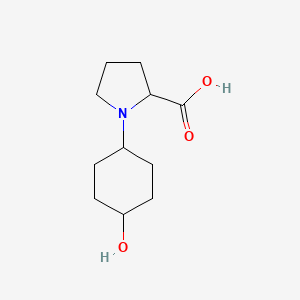 molecular formula C11H19NO3 B1394339 1-(4-羟基环己基)吡咯烷-2-羧酸 CAS No. 2089655-98-9