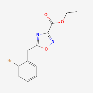molecular formula C12H11BrN2O3 B1394341 Ethyl 5-(2-Bromobenzyl)-1,2,4-oxadiazole-3-carboxylate CAS No. 1216696-40-0