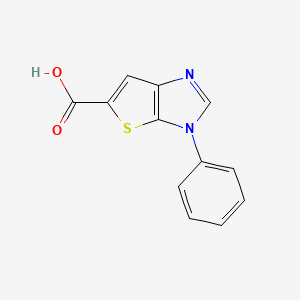 molecular formula C12H8N2O2S B13943437 3H-Thieno[2,3-d]imidazole-5-carboxylic acid, 3-phenyl- CAS No. 62260-55-3