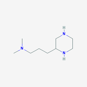 molecular formula C9H21N3 B13943449 N,N-Dimethyl-3-(piperazin-2-yl)propan-1-amine CAS No. 90795-54-3