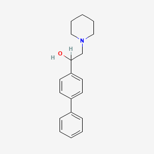 molecular formula C19H23NO B13943458 alpha-(Piperidinomethyl)-1,1'-biphenyl-4-methanol CAS No. 63992-40-5
