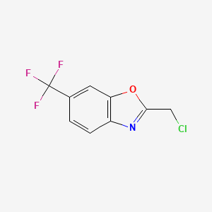 molecular formula C9H5ClF3NO B1394346 2-(氯甲基)-6-(三氟甲基)-1,3-苯并噁唑 CAS No. 944897-69-2
