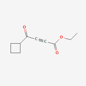 molecular formula C10H12O3 B13943504 Ethyl 4-cyclobutyl-4-oxo-2-butanoate CAS No. 54966-51-7