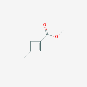 molecular formula C7H10O2 B13943525 Methyl 3-methylcyclobutene-1-carboxylate 