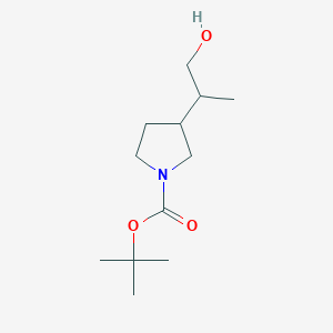 molecular formula C12H23NO3 B13943532 Tert-butyl 3-(1-hydroxypropan-2-yl)pyrrolidine-1-carboxylate 