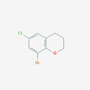 molecular formula C9H8BrClO B13943626 8-Bromo-6-chlorochromane 