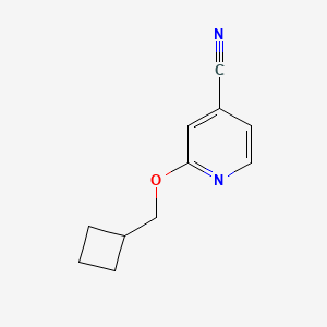 molecular formula C11H12N2O B1394368 2-(Cyclobutylmethoxy)isonicotinonitrile CAS No. 1235440-46-6
