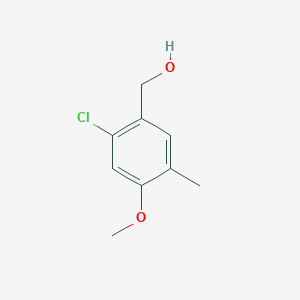 molecular formula C9H11ClO2 B13943695 2-Chloro-4-methoxy-5-methylbenzyl alcohol 