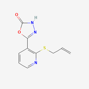 molecular formula C10H9N3O2S B1394373 5-[2-(Allylthio)pyridin-3-yl]-1,3,4-oxadiazol-2(3H)-one CAS No. 1219187-15-1