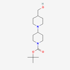 molecular formula C16H30N2O3 B1394375 1'-(tert-Butoxycarbonyl)-1,4'-bipiperidine-4-methanol CAS No. 1215788-48-9