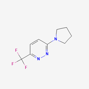 molecular formula C9H10F3N3 B1394376 3-Pyrrolidin-1-yl-6-(trifluoromethyl)pyridazine CAS No. 1219188-09-6