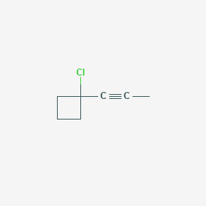 molecular formula C7H9Cl B13943764 1-Chloro-1-(prop-1-yn-1-yl)cyclobutane CAS No. 65150-00-7
