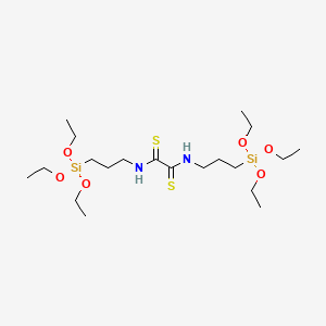 molecular formula C20H44N2O6S2Si2 B13943781 Silane, bis(thiocarbonyliminotrimethylene)bis(triethoxy- CAS No. 63981-23-7