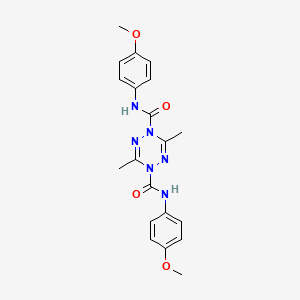 molecular formula C20H22N6O4 B13943823 N~1~,N~4~-Bis(4-methoxyphenyl)-3,6-dimethyl-1,2,4,5-tetrazine-1,4-dicarboxamide CAS No. 276691-45-3