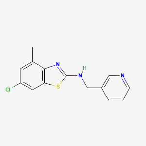 molecular formula C14H12ClN3S B1394383 6-chloro-4-methyl-N-(pyridin-3-ylmethyl)benzo[d]thiazol-2-amine CAS No. 1219844-34-4