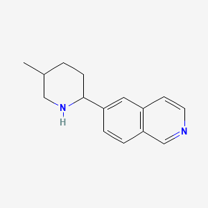 molecular formula C15H18N2 B13943838 6-(5-Methyl-2-piperidinyl)isoquinoline 